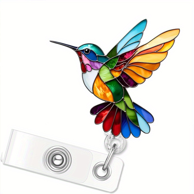 

Hummingbird Acrylic Badge Reel With Retractable Id Holder - Nurses, Teachers & Office Staff, Hummingbird, Badge Reel, Id Clip, Acrylic, Medical Nurse Teacher Office Staff