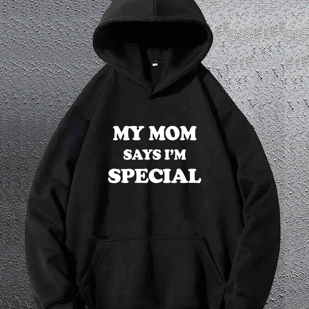 

Men's Casual Hoodie With 'my I'm Special' Print - Cozy Pullover With Kangaroo Pocket, Long Sleeve, Loose Fit For Fall & Winter, Men's Fashion, Hoodie, Kangaroo Pocket, Casual, Autumn-winter