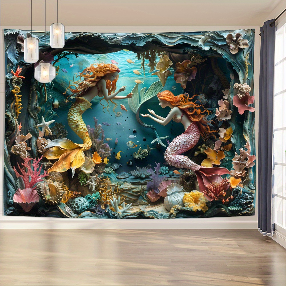 

3d Effect Wall Tapestry, Polyester Hanging Ornament For Living Room Bedroom Office Home Decor, No Feathers, Electricity-free, Fits