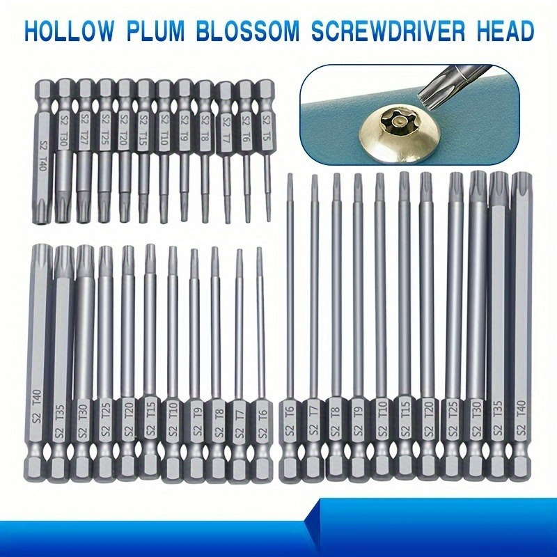 

50/ 70/ -size Screwdriver Bit Set - Tamper-, Hex For Diy And Use