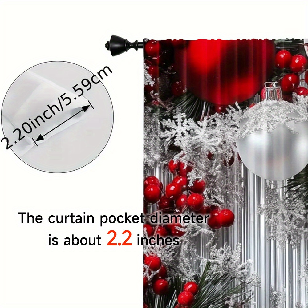 2pcs christmas tree patterned curtains festivals   print curtains   rod   for living room bedroom kitchen office decor curtains for living room living room decor and accessories curtains without rod details 9