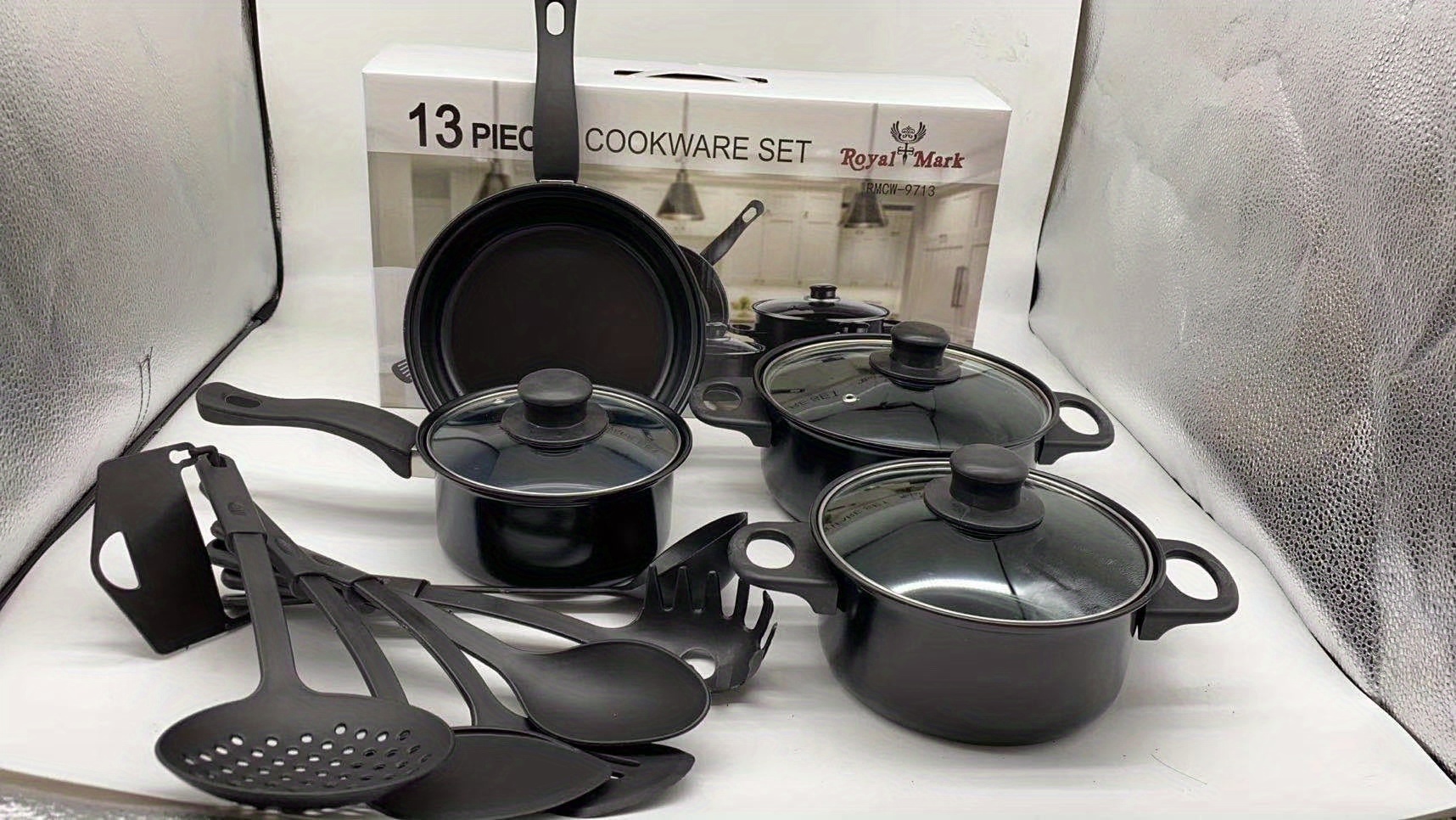 13 piece pan set non stick saucepan frying pan multi piece kitchen pan set english neutral   you can fry you can boil you can fry you can stew details 9