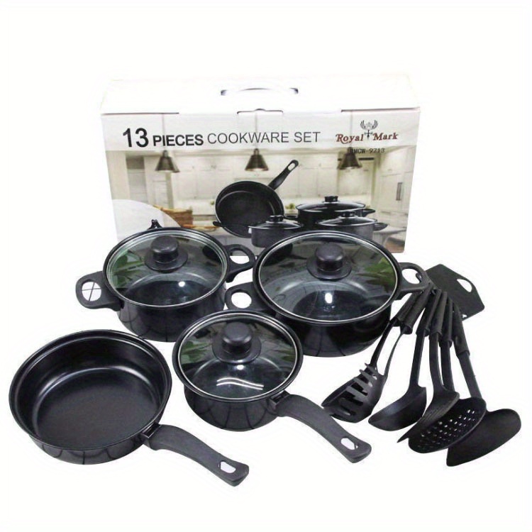 13 piece pan set non stick saucepan frying pan multi piece kitchen pan set english neutral   you can fry you can boil you can fry you can stew details 12