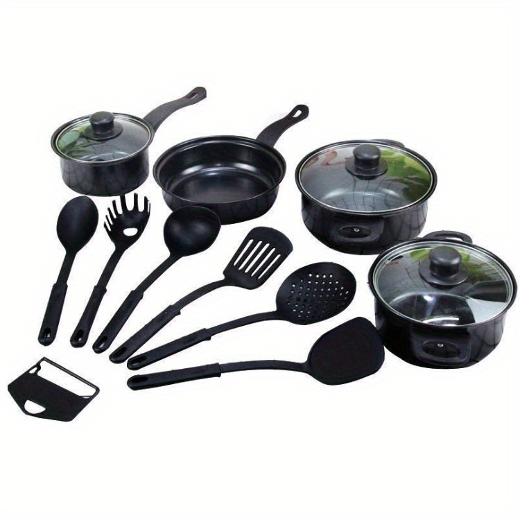 13 piece pan set non stick saucepan frying pan multi piece kitchen pan set english neutral   you can fry you can boil you can fry you can stew details 14