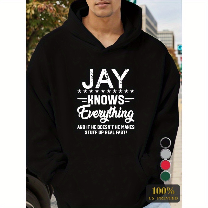 

Jay Knows Men's Hooded Sweatshirt