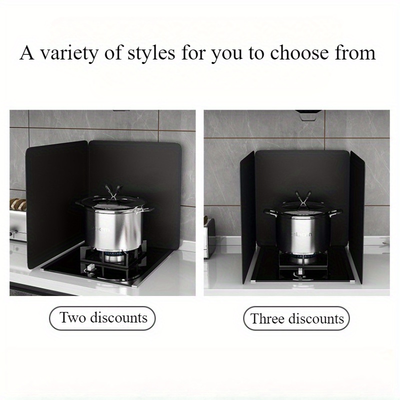 1pc stainless steel kitchen gas stove heat resistant insulation board stainless steel frying   splash guard suitable for home rv camping heat resistant thickened folding gas stove frying   board kitchen accessories details 9