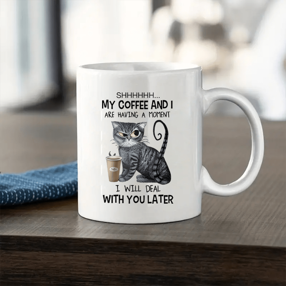 

1pc, 11oz Funny Coffee Mug, Kitten & Water Cups, Drinkware, Home Decor, Room Decor, Party Gift, Birthday Gift, Cool Stuff