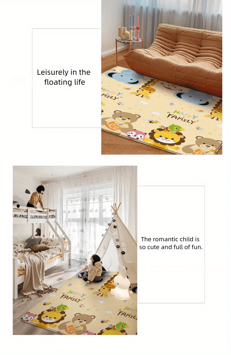 high quality   play mat soft non toxic pe crawling pad for living room bedroom thin 0 5cm thickness mixed colors details 3