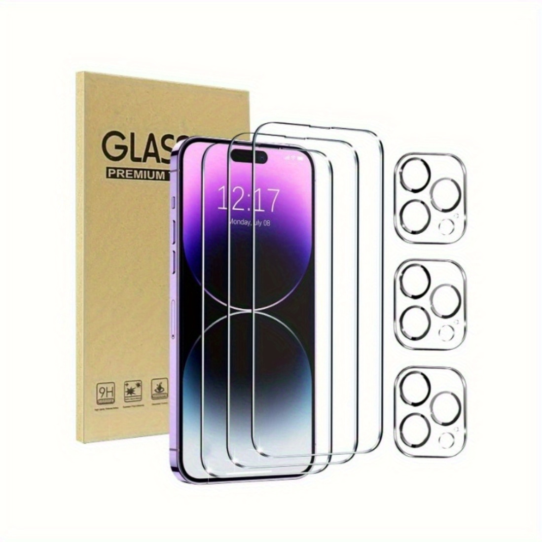 

For /16 Pro//16 Pro Max, 13/13 Pro/13 Pro Max, 14/14 Pro/14 Pro Max, Pro/15 Pro Max Tempered Glass Screen Protector - 9h Hardness, Full Coverage, -resistant, Anti-fingerprint , Ultra-high- Steel Film