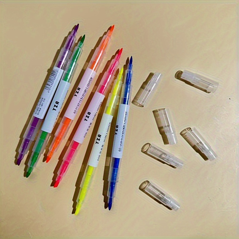 

6pcs Tip Highlighters - , Angled & For And Use,