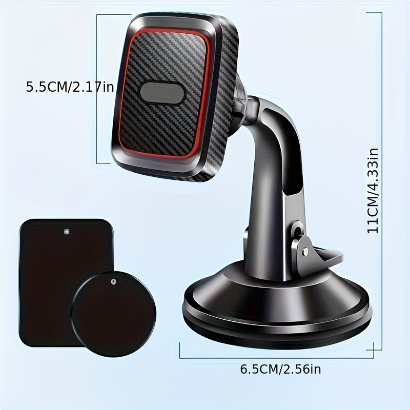 

Magnetic Car Phone Holder - Strong Magnet Dashboard Mount, Non-slip Silicone Grip, Universal Vehicle Cradle For Iphone & Smartphones, Abs Material, Uncharged, No Battery, Non-waterproof