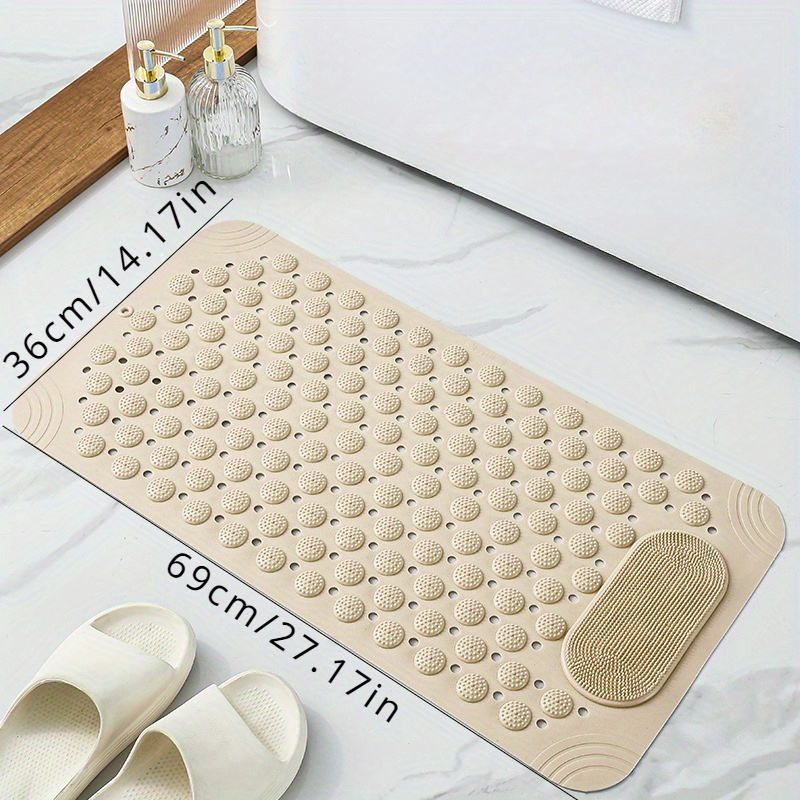 Non-Slip Bathroom Mat for Home Use, Anti-Fall Bath and Toilet Floor Pad with Massage Function