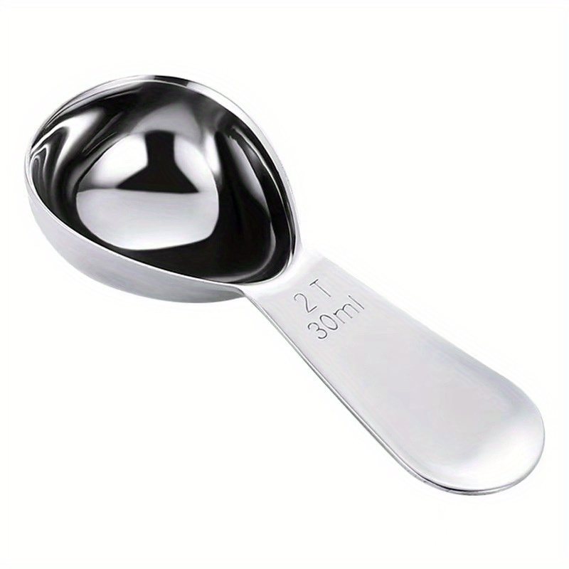 1pc/2pcs Stainless Steel Coffee Measuring Spoon, 2&1 , Short Handle Spoon, Measuring Spoon, Coffee Tea (0.51oz & 1.01oz)