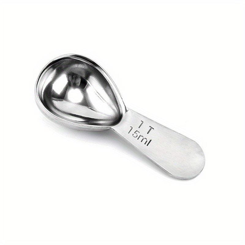 Image of 1pc/2pcs Stainless Steel Coffee Measuring Spoon, 2&1 , Short Handle Spoon, Measuring Spoon, Coffee Tea (0.51oz & 1.01oz)