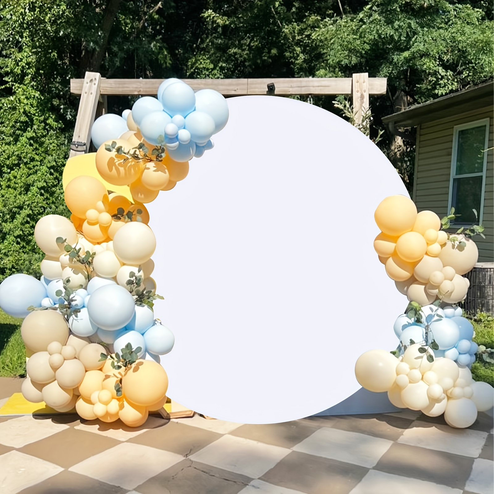 

Versatile Round Backdrop Cloth - 78.74" Diameter, Solid Color For Weddings, Birthdays, Showers & Holiday Parties - Polyester, Handcrafted