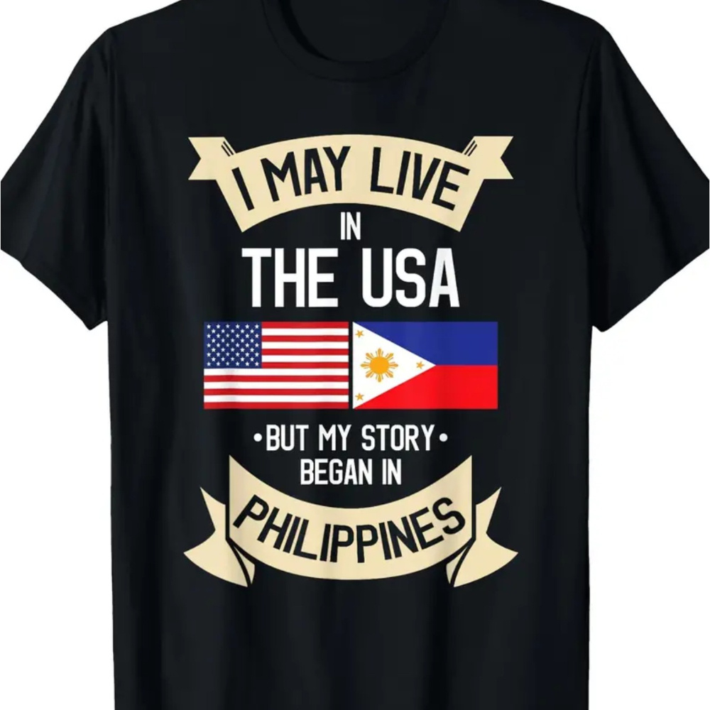 

Philippines American Flag Usa Filipino Gifts T-shirt - 220g