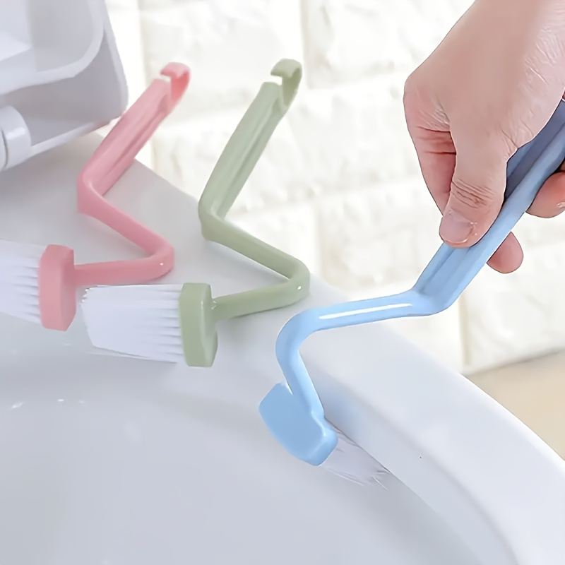 

2pcs Brosse de Toilette en de V - Brosse de Nettoyage à Petit Angle, de Salle de Bain Maison, sur Mur, Alimentation Manuelle, Utilisée pour le Nettoyage des Toilettes