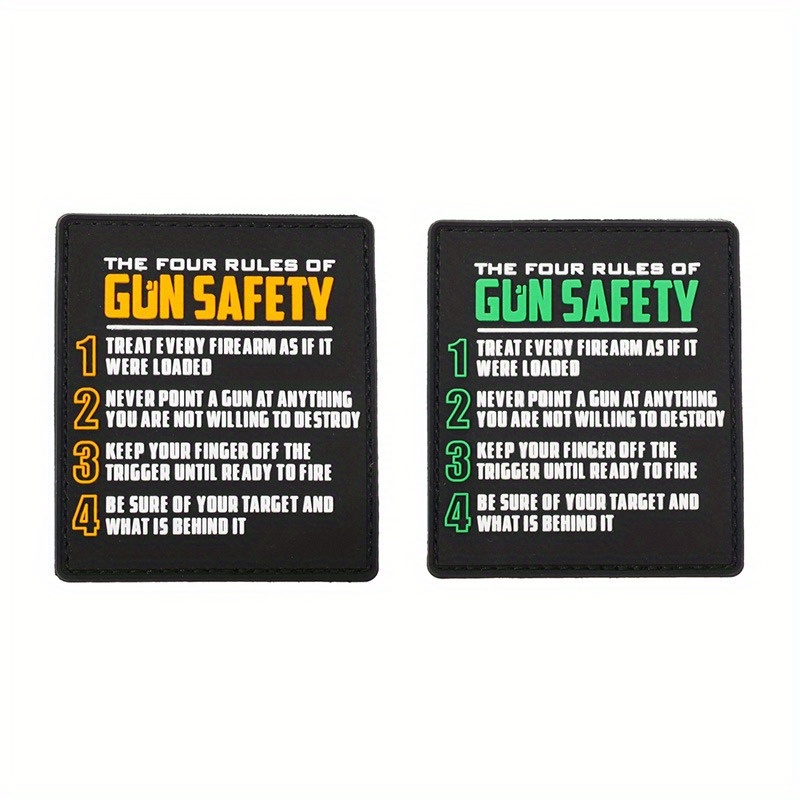 

4 Rules Of Safety Pvc Patch, Color, Synthetic Rubber, Magnetic Backing, Tactical Arm Band, Bulk Pack