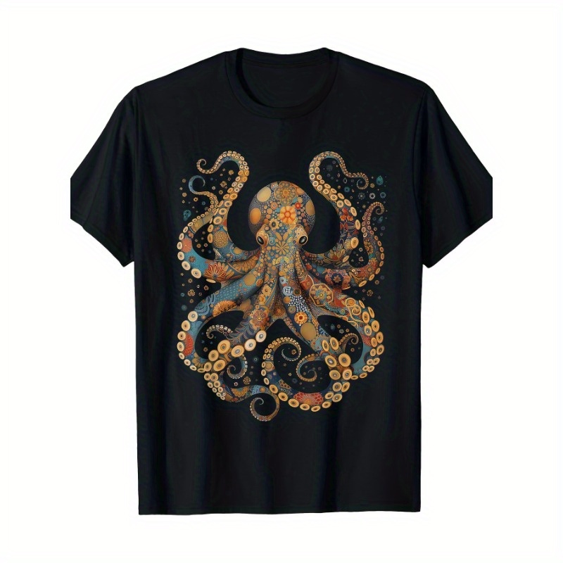 

Octopus Flower Vintage Flower Squid Siren Diving T-shirt - 220g