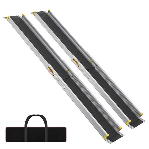 Artikelbild 2er-set teleskop- mit tragetasche, mit oberfläche und ausziehbarem design, tragfähigkeit bis zu 272 kg, ideal für rollstühle, elektrische rollstühle und rollator