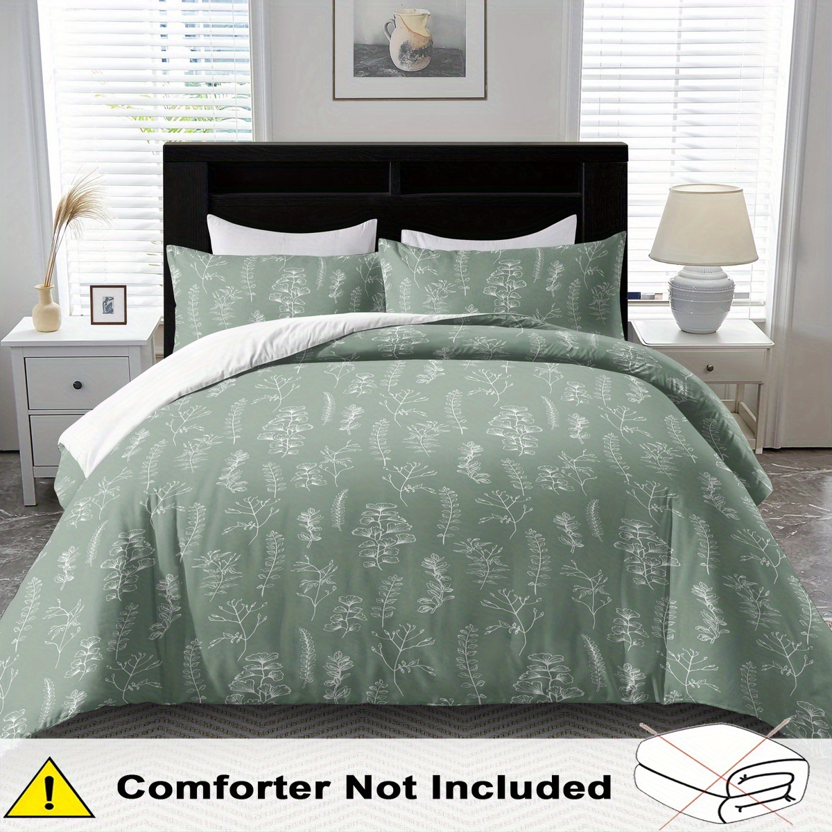 TEMU 2/ 3pcs Botanical Pattern Duvet Cover, Soft And Comfortable, Queen Size Duvet Cover Bedding, Floral Duvet Cover King Size, Leaf Pattern Bedding