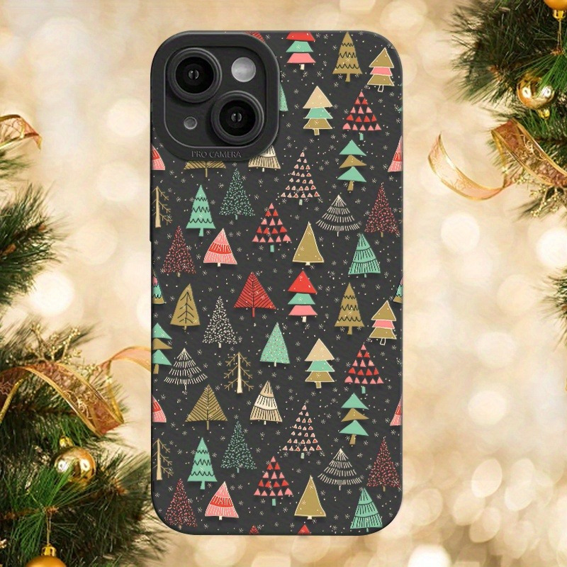 TEMU Phone Case: Nice Colorful Christmas Tree Black Angel Eye Phone Case Christmas Gift Suitable For Iphone 16pro 16plus 16promax 15 14 13 12 11 X Xs