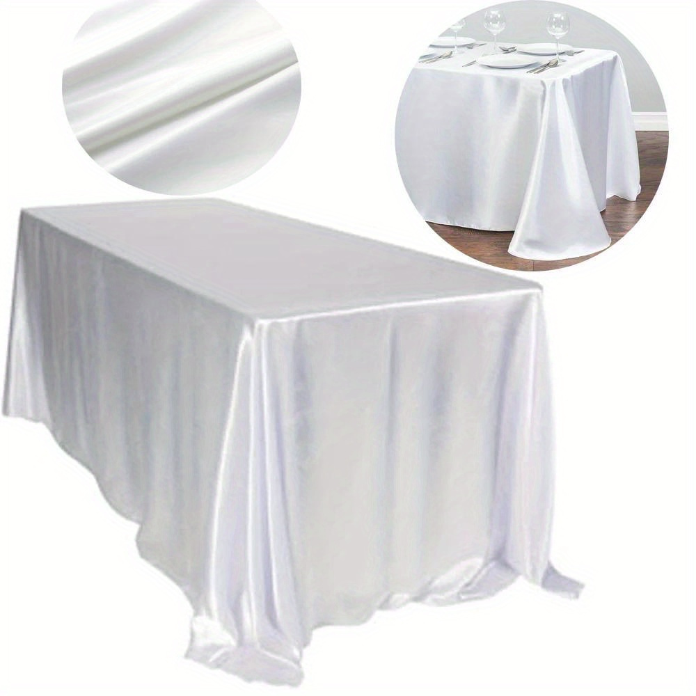 

1pc Luxurious Tablecloth - Rectangle, Polyester, Machine- Weddings, Christmas Showers, Birthdays, Banquets & Home Dining Decor