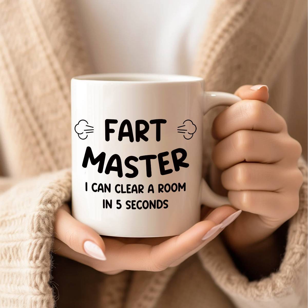 

Fart Master 11oz Ceramic Coffee Mug - Hilarious ' Room In ' Gift , Family, And Coworkers - & Stylish For Birthdays, Christmas, And Parties