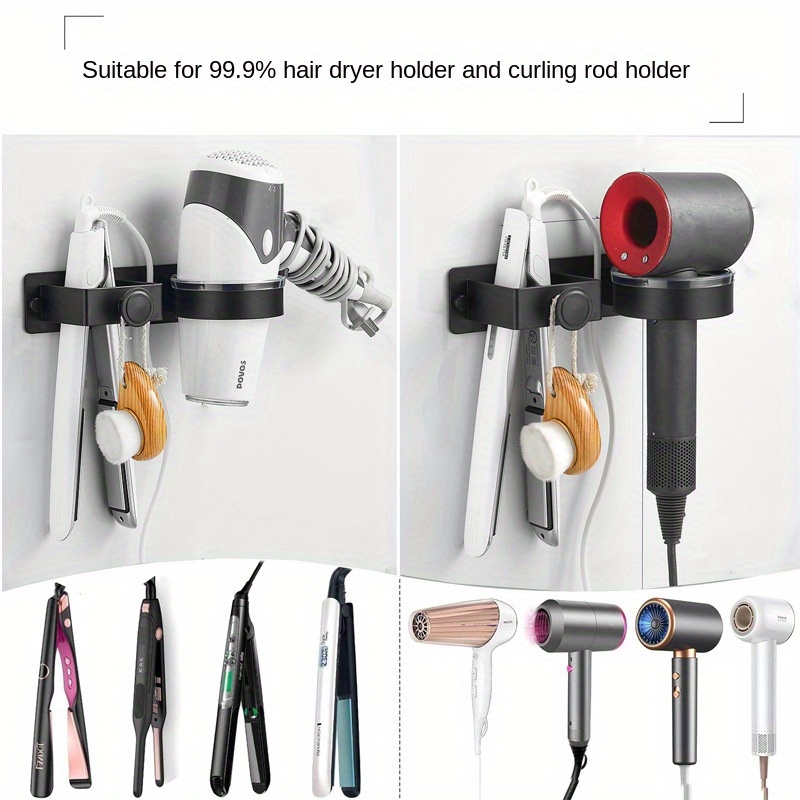 1pc wall mounted hair dryer holder no drill iron style Temu