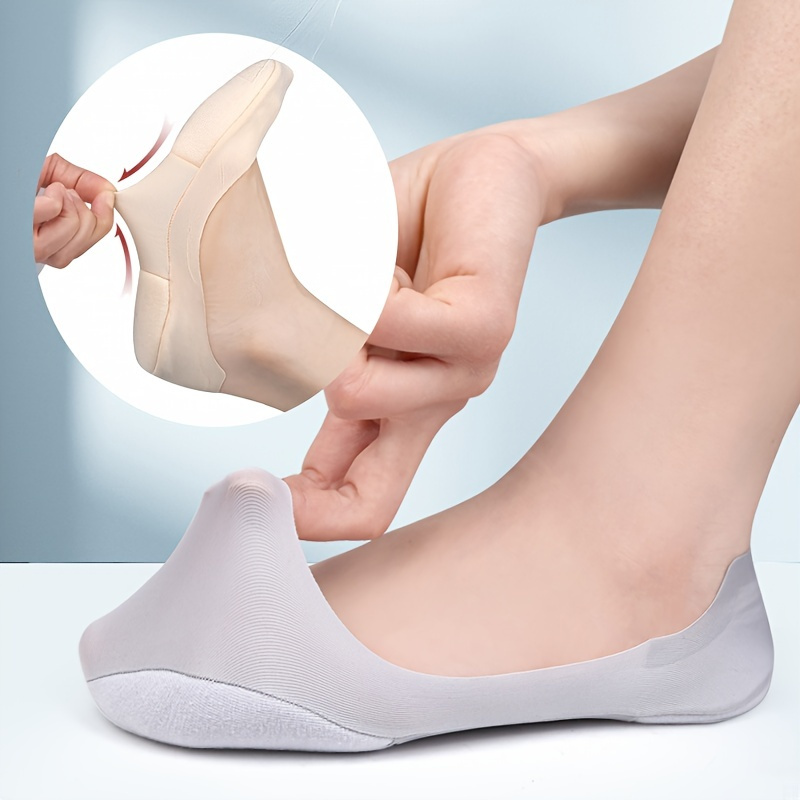 1pair 3D Arch Massage Comfortable And Breathable Invisible Socks