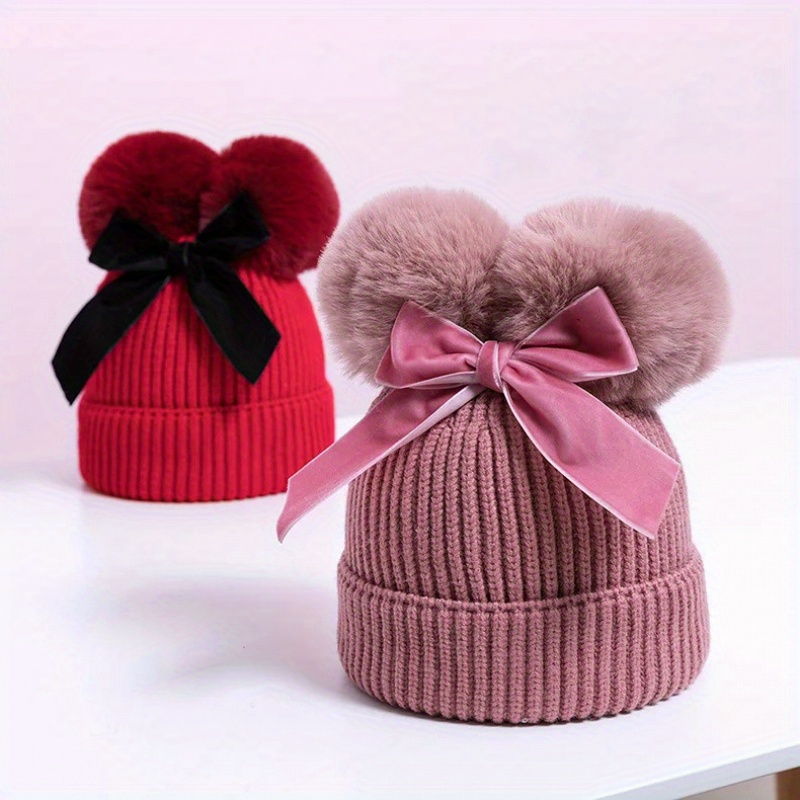 

& Double Bow Knit Hat - , Cap