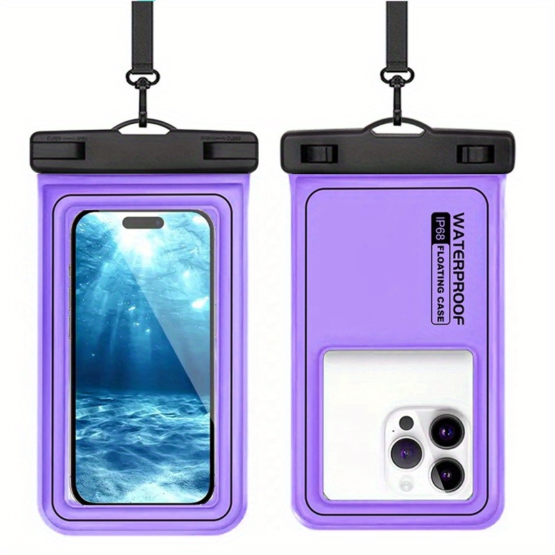 Floating Waterproof Mobile Phone Bag With Detachable Lanyard, Suitable For Iphone 16 15 14 13 12 11 Pro Max Galaxy, Beach Vacation Essentials, Multiple Colors