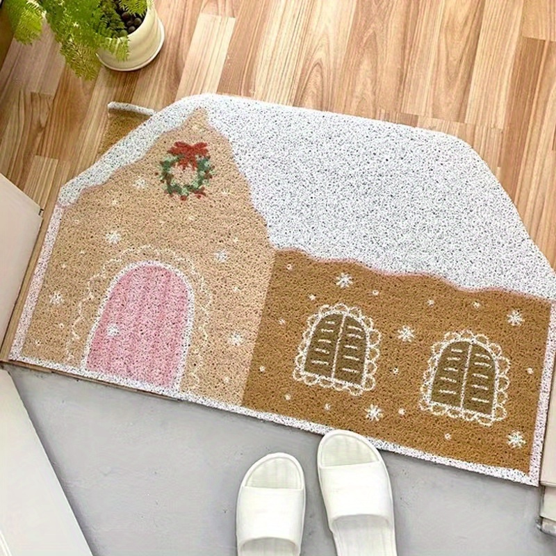 

Christmas Anti-slip Bath Rug, Pvc Washable Geometric-patterned Braided Mat, Non-textile Rubber Backed, 1cm , Lightweight 100g/m²