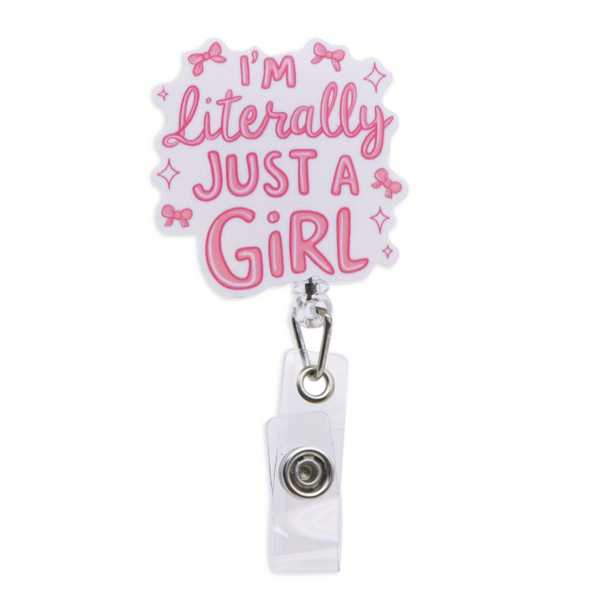 

Acrylic Nurse Badge Reel - Retractable Id Holder With Clip For Professionals