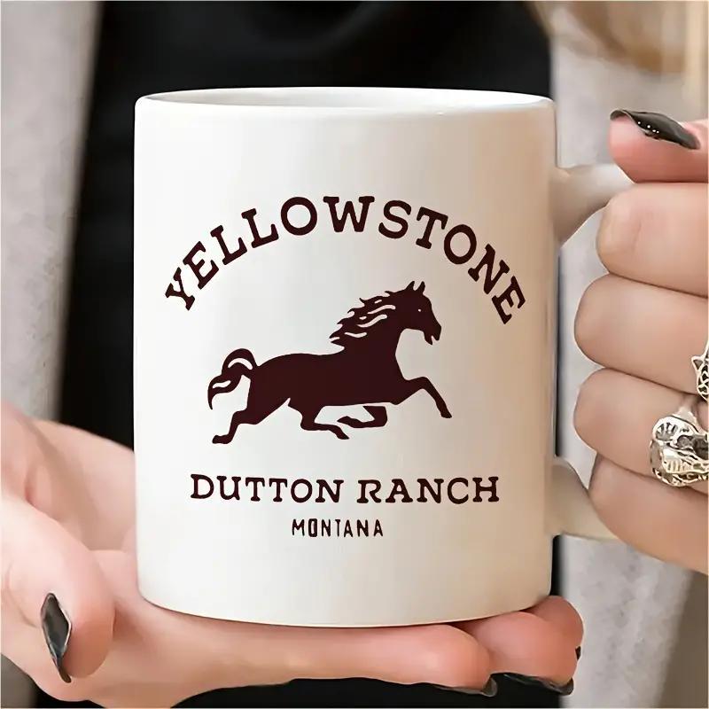 

1 Piece, 3a Grade, Yellowstone Doutton Ranch Funny Camping Mug, 11 Oz Ceramic Water , Gift Coffee Mug, Decorative Mug, Ideal Birthday And Holiday Gift, Great For Office/ / Party Gift/ Wedding Gifts