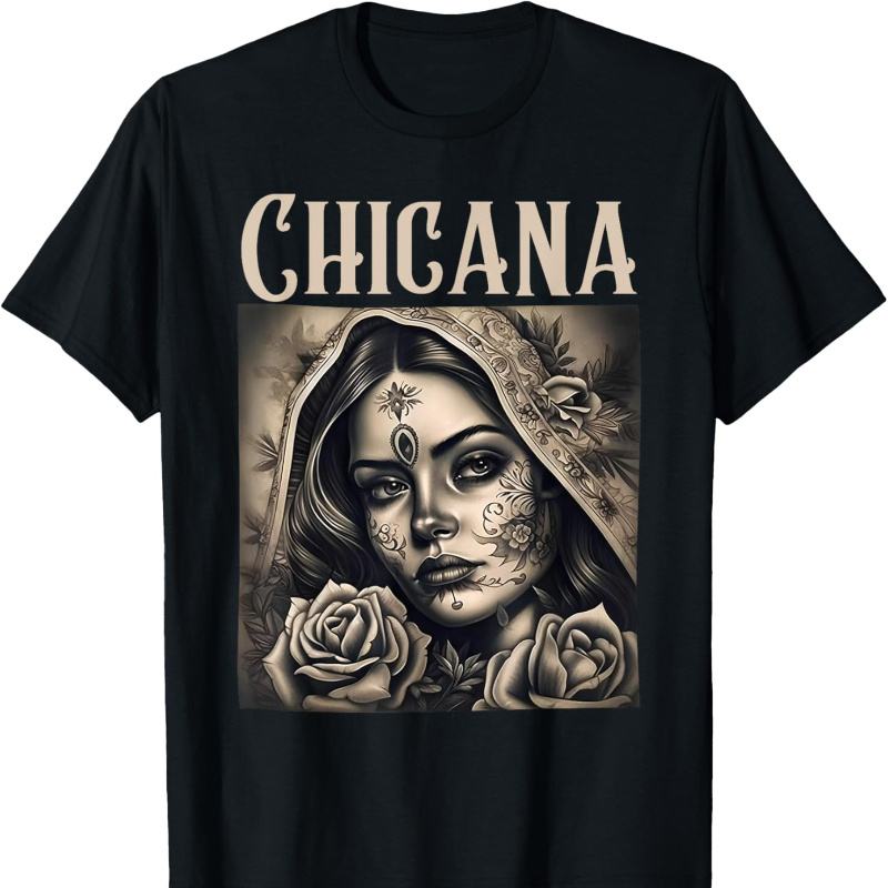 

Style Lowrider Clothes Mexican American T-shirt, Soft Breathable Mens Print T-shirt Cotton