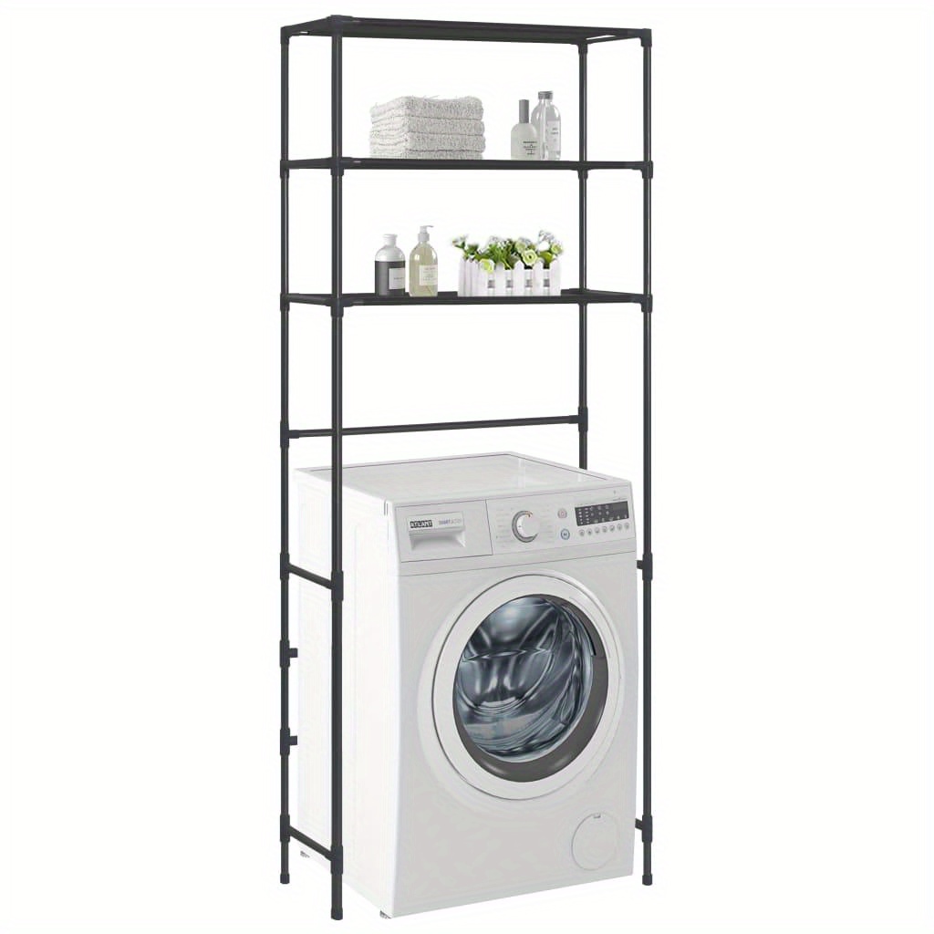 

Washing Machine Shelf 3 Shelves Black 69x28x169 Cm