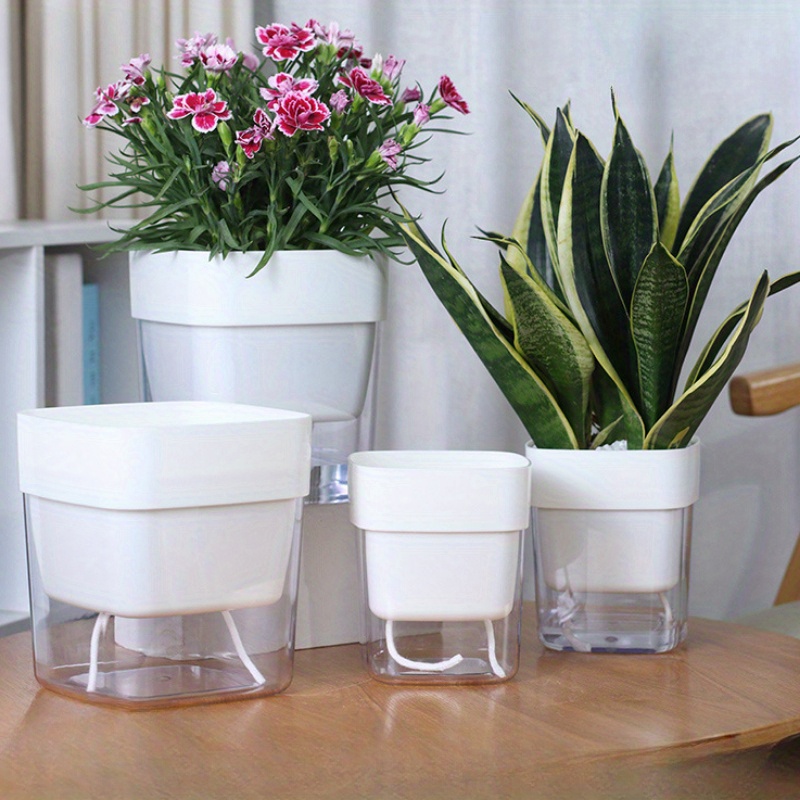 self watering plastic planter pots contemporary indoor - Temu Poland