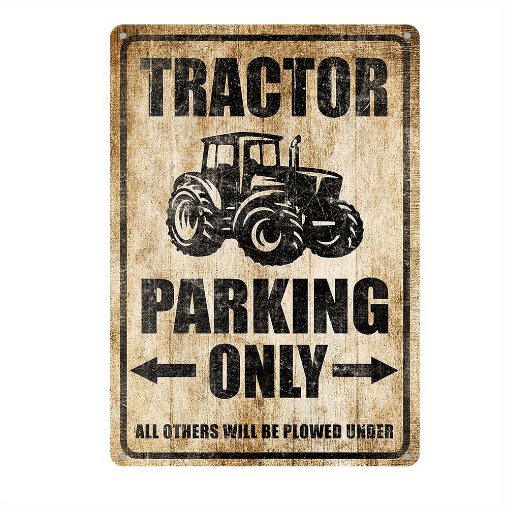 TEMU "tractor " Metal (8''x12''/ 20cm*30cm), Decorative Board, Wall Art Decoration, Used For Room Decoration, Home Decoration, Restaurant Decoration,