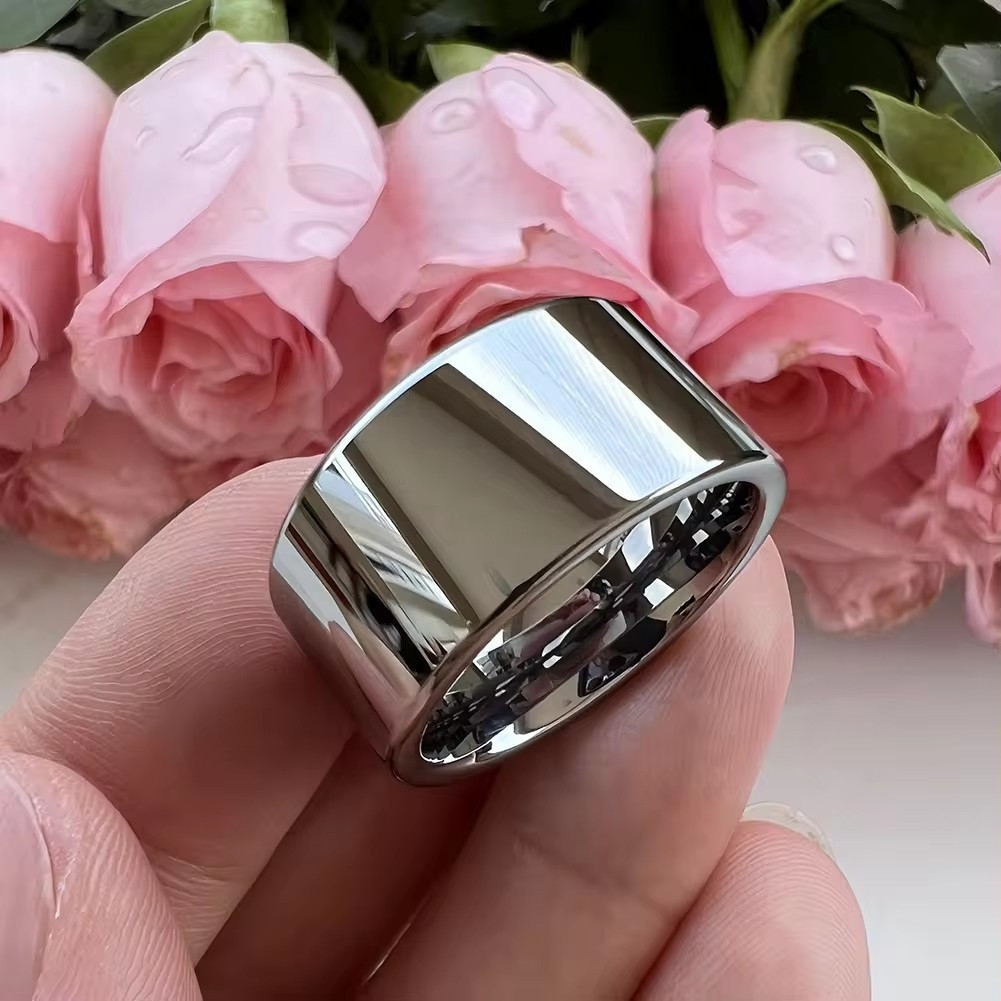 

Bague de Couple en Acier Inoxydable de 12mm de Large - Parfaite pour Fiançailles & Mariage, Cadeau Idéal pour la Saint-Valentin