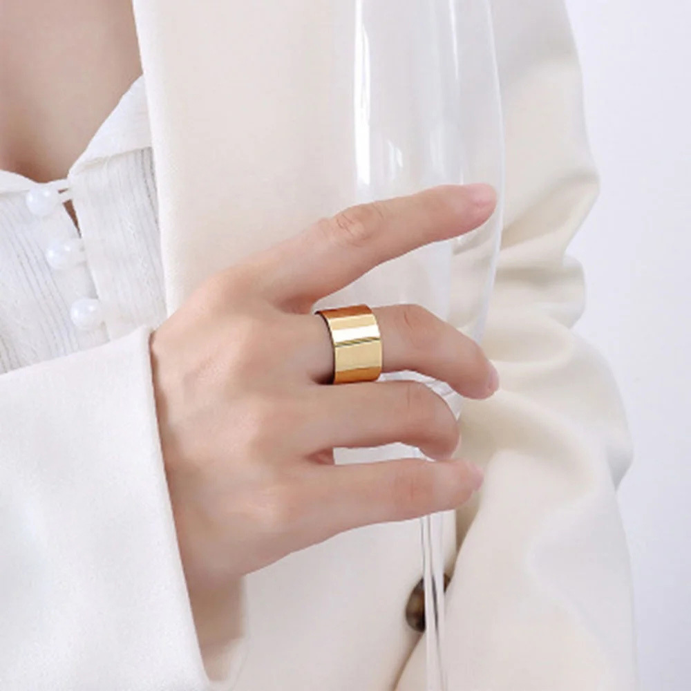 Stainless Steel 12mm Couple's Ring - Durable & Hypoallergenic Band for Him & Her