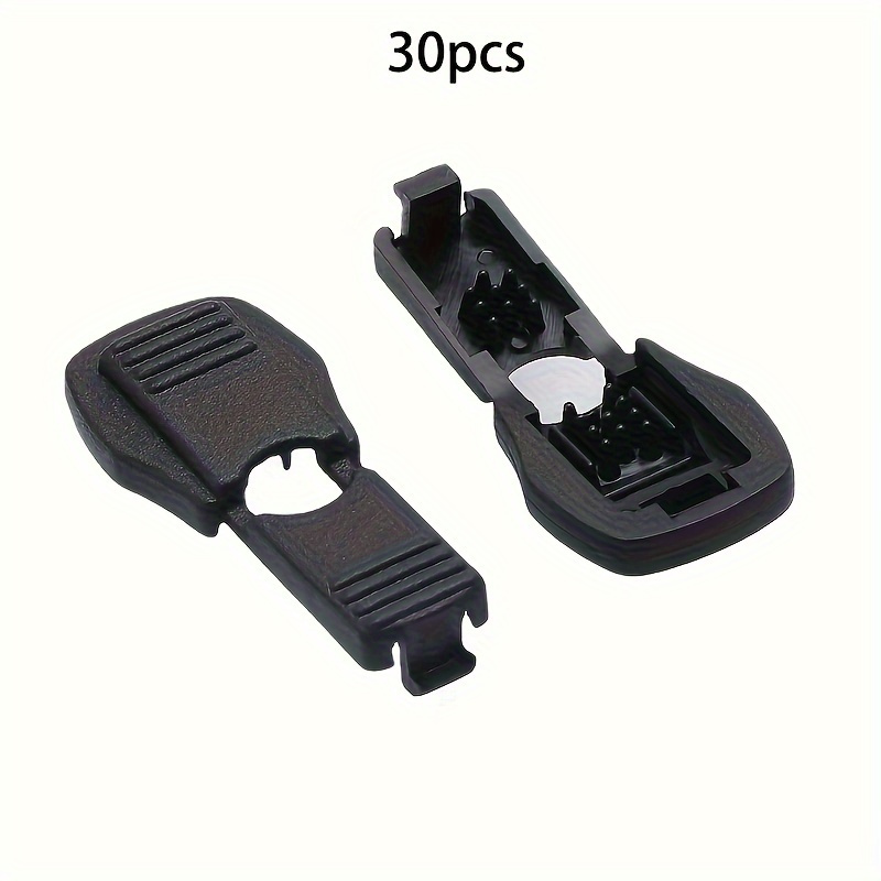 30 Elastic Rope Zipper Heads - Sturdy Tail Clamps For Fastening, Ideal For Sewing, Weaving, And Craft Projects
