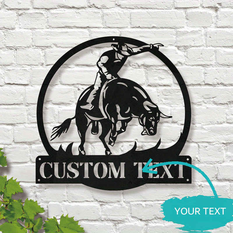 

Personalized Metal Wall Art - Custom Name Sign For Home Decor, Vintage Style, No Power Needed