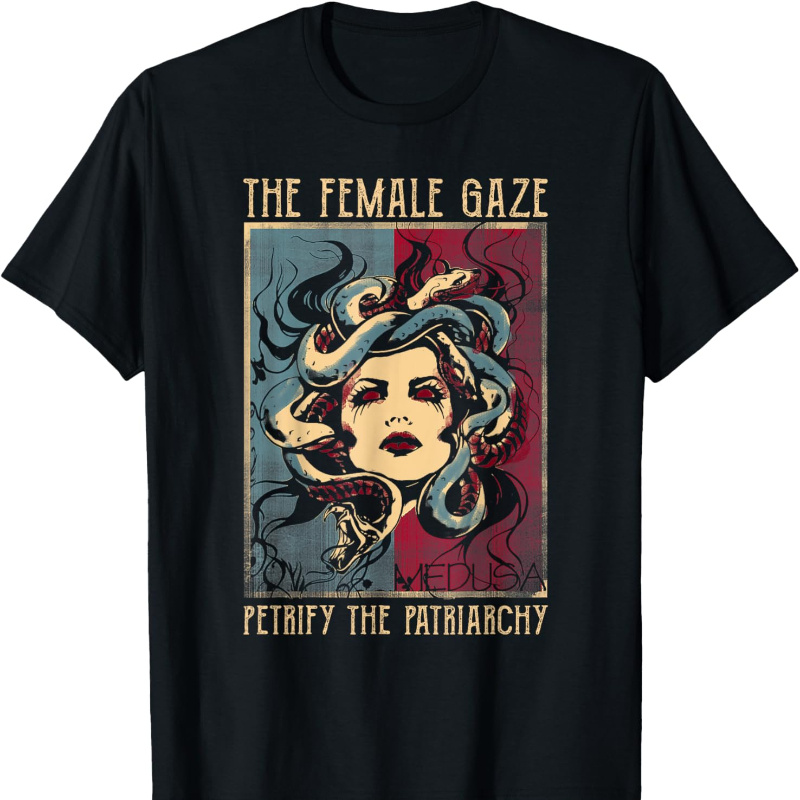 

The Female Gaze The Medusa T-shirt, Soft Breathable Mens Print T-shirt Cotton