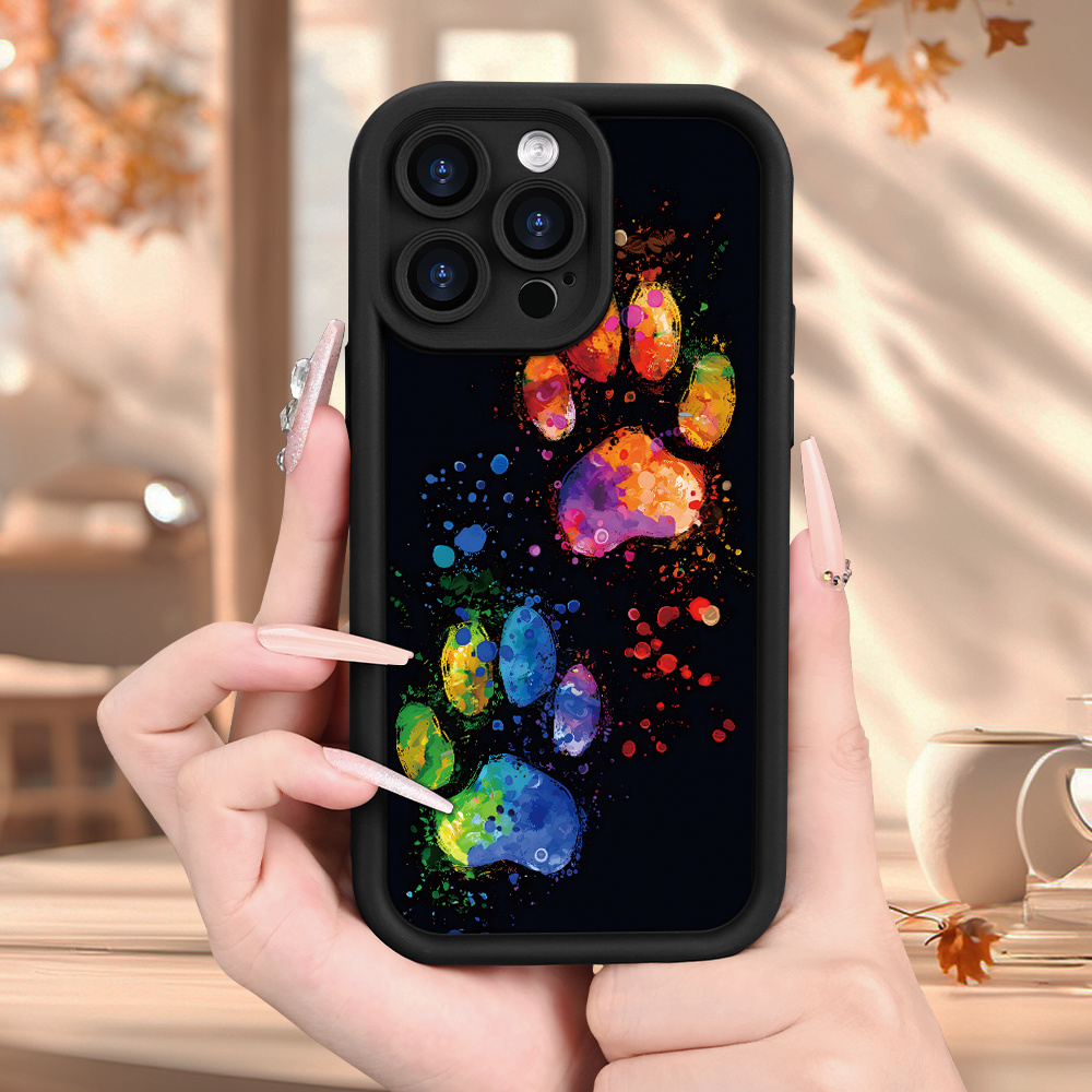 TEMU Phone Case: Stylish And Trendy Matte-textured Phone Case With A Cute Print Pattern And Celestial Eye Stepped , Offering A Comfortable Grip.