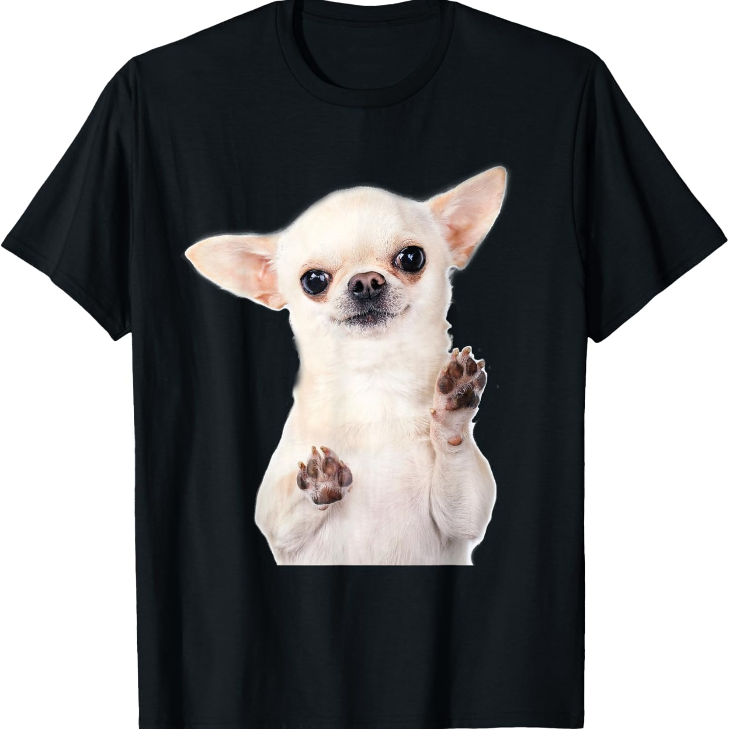 

Cute Little Chihuahua Face For Pet Owners T-shirt Cotton Diymen's Soft Breathable Comfortable Casual Sports And Christmas Gifts