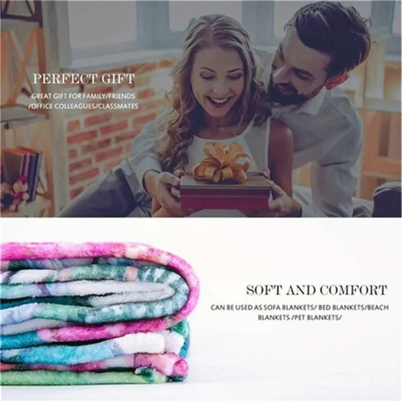 personalized   pink flannel blanket soft cozy   cartoon design for sofa bed office camping ideal holiday gift   details 1