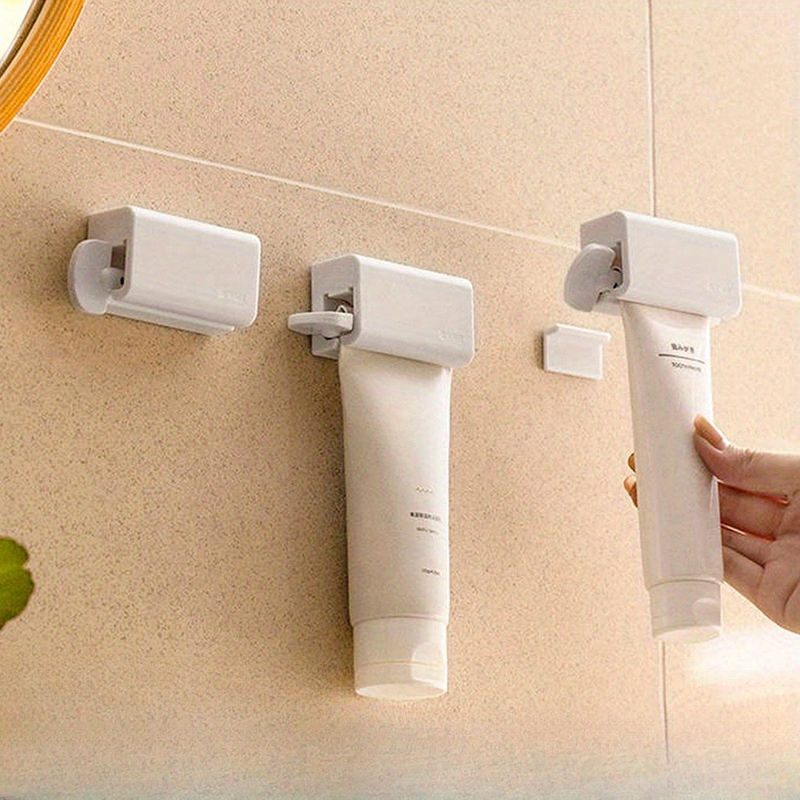 

1pc Bathroom - -mounted Toothpaste Dispenser, Manual , Hygienic For Toothpaste & , Plastic , No Needed,