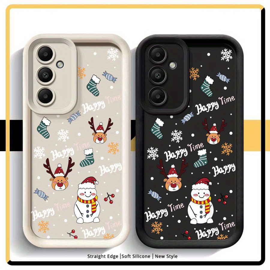 

Christmas Tree Reindeer Snowman Socks Phone Case A55 A25 A35 A15 A54 A34 A14 A24 A53 A33 A23 A13 A52 A32 A22 A12 A51 A71 A72 A73 Silicone Cover Protective High- Shockproof