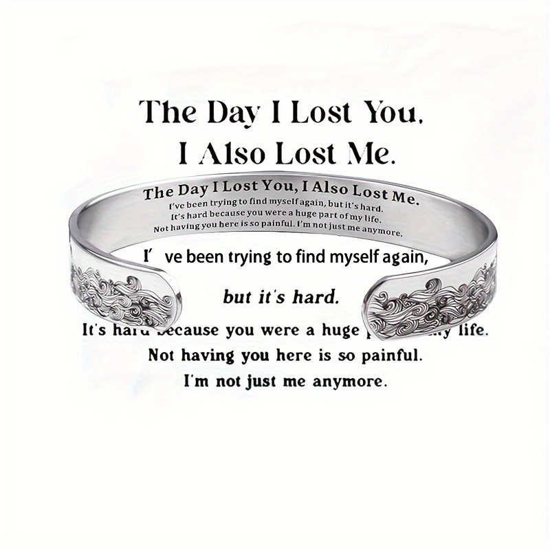 

1pc Fashonable " I Lost You, I Lost Me" Engraved Split Bracelet